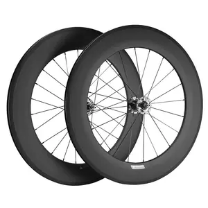 碳固定齿轮轮对700c 88毫米单速固定齿轮25毫米宽度固定轮对钳固定自行车车轮