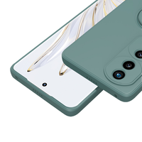 Funda Magnética Anticaídas de Silicona Líquida de Color Sólido al por Mayor con Soporte de Anillo para Dedo para Huawei Honor 70 Honor 90