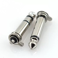Prise audio mâle mono/stéréo 6,35 mm à angle droit, contact en cuivre, boîtier en laiton, 12V 2A, pour borne de batterie automobile, avec petite languette à souder
