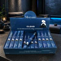 Parfum pour femme en spray, flacon en verre fin bleu marine, boîte de présentation, Moody Midnight Interior Premium, longue tenue