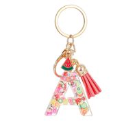 YOYI Groothandel Nieuwe Zomer Fruit Hars PVC Sleutelhanger 26 Letter Hangertje Schattig Grensoverschrijdend Klein Cadeau Fris Design