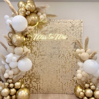 Panneau de fond mural cinétique à paillettes effet miroir activé par le vent pour décoration de mariage, fournitures de fête, centres de table et décorations