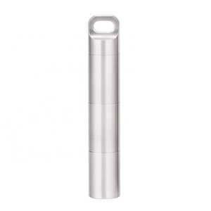 Al aire libre edc titanio medicina píldora caja de plata impermeable T4C drogas organizador pastillero - Product Image 2