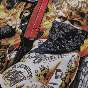 Camiseta de Manga Corta para Hombre, de Alta Calidad, Estilo Retro LIFE, con Estampado de Letras, Estilo Urbano, HUSTLERSES, Casual, Hip-Hop, 100% Algodón - Product Image 5