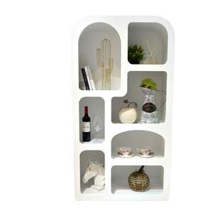 Étagère à livres et armoire de rangement en bois blanc moderne, style simple, nordique vintage, pour la maison, la chambre ou le bureau à domicile - Product Image 4