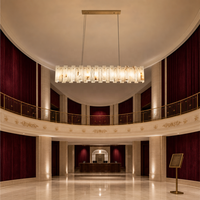 Suspension linéaire moderne style alabâtre avec support de plafond doré pour la décoration de salle à manger et îlot de cuisine