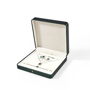 FANXI - Joyero Grande de Terciopelo, Caja de Joyería de Diseño de Lujo, Estuche para Anillos de Cuero PU - Product Image 1