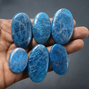 Apatite bleue naturelle, pierres précieuses ovales facettées, pierres précieuses en vrac en gros pour la fabrication de bijoux - Product Image 6