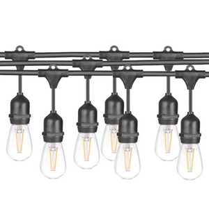 Guirlande lumineuse étanche IP65 10m 20 LED en PVC pour décoration de jardin S14 E27, éclairage extérieur pour Noël, patio et fêtes en plein air - Product Image 1