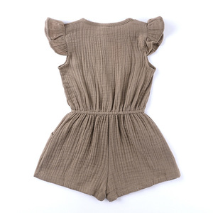 Barboteuses pour bébés Ensembles de vêtements pour enfants pour petites filles <span class=keywords><strong>Combinaison</strong></span> une pièce à manches volantes - Product Image 2