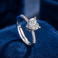 Bagues de fiançailles pour femmes, zircon taille poire, plaqué rhodium, style classique, certifiées IGI, bijoux fins