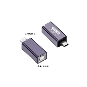 Caliente 480MBPS USB tipo C hembra a USB B MIDI adaptador macho para impresora de escáner convertidor OTG adaptador de datos USB C