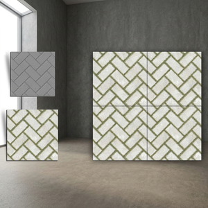 Carreaux de sol extérieurs en porcelaine émaillée rectifiée rustique 16x16 pouces, 12 mm, numériques, vitrifiés, antidérapants, pour parking - Product Image 5