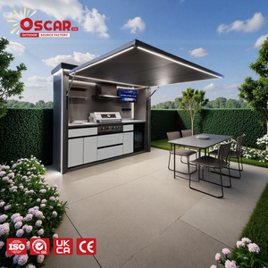 Kitchen Cabinet Barbecue Worktop with Durable Cabinet <strong>Door</strong> Sink Hinge Drawer Slide Faucet Patio Garden Balcony Outdoor Kitchen - Product Image 1