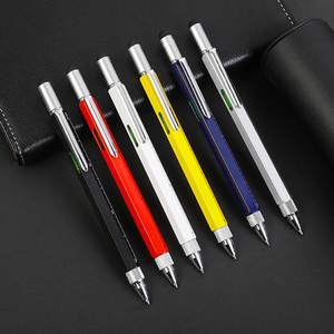 6-in-1 Multifunction Tech Tool <strong>Pen</strong> Ballpoint <strong>Pen</strong> with <strong>Multi</strong>-Color 1.0mm Writing Width Metal Stylus Ball <strong>Pen</strong> Level Screwdrivers - Product Image 2