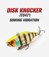 Nouvelle leurre de pêche vibrant en ABS de 6 cm et 12 g pour le bar et le marlin, appât artificiel rigide imprimé avec hameçons pour lac, rivière, ruisseau et océan