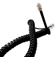 Cable Telefónico En Espiral De Cobre Puro De 30awg 28awg 26awg De 4 Núcleos 6 Núcleos 4p4c 6p4c
