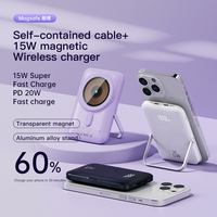 Cargador Portátil Inalámbrico Transparente, Magnético, de Carga Rápida Tipo C, Ultrafino, de Gran Capacidad, Personalizable para Promociones Móviles