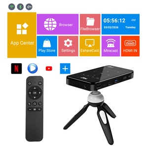 P09II Fábrica OEM Proyector DLP LED Mini Portátil Inteligente 3D Video con Pantalla Táctil BT WiFi Recargable <span class=keywords><strong>Cine</strong></span> <span class=keywords><strong>en</strong></span> Casa Móvil - Product Image 1