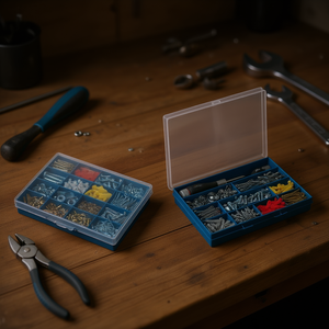 Ttake Cassette Basic Store Organisateur d'outils à 10 compartiments bleu 24,3x18,6x3,8 cm - Product Image 3