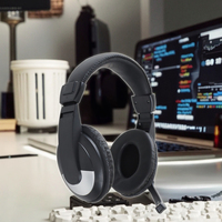 Headphone Over-Ear Ringan dengan Driver Dinamis 750, OEM ODM, Best Seller, Berkabel dengan Mikrofon, Port 3.5mm untuk Komputer PC