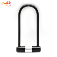 Cadenas en U Jinta Longue Taille Noir Mat avec Accents Bleus pour Moto Électrique – Idéal pour les Séjours Longs en Extérieur