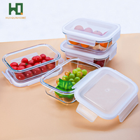 2025 vente chaude stockage des aliments verre boîte à lunch accessoires de cuisine verre stockage des aliments ensembles de conteneurs