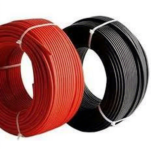 Bobine de câble solaire DC à double cœur (fil photovoltaïque), généralement dotée d'un câble rouge pour les connexions positives - Product Image 1