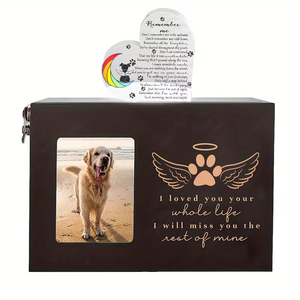 Urne funéraire artisanale pour animaux de compagnie, cercueil en bois pour Halloween, boîte cadeau, boîte de rangement de bureau, décoration gothique vintage, urnes funéraires en bois pour animaux de compagnie - Product Image 1