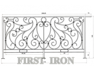 Balustrades de balcon en fer forgé <span class=keywords><strong>noir</strong></span> antique - Product Image 2