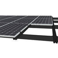 Rails de montage de panneaux solaires en aluminium noir imperméables et résistants à la corrosion pour le montage de carport photovoltaïque pour R043