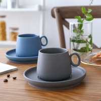 Ensemble de soucoupes en céramique à poignée ronde multicolore Offre Spéciale, pour thé et café de l'après-midi