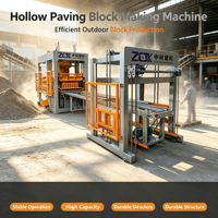 Machine automatique de fabrication de blocs de pavage creux à emboîtement QTY6-15 avec construction en béton et économie d'énergie