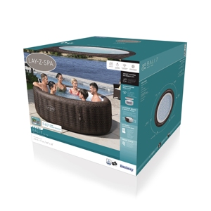 Nouveauté 2025 Bestway 6001P 2,16 m x 71 cm 6-8 places Jacuzzi rond brun en PVC pour extérieur Ensemble d'équipements de <span class=keywords><strong>spa</strong></span> AVEC intelligence intégrée - Product Image 6