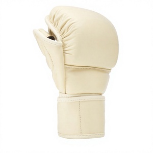 ถุงมือหนังสำหรับชกมวย MMA ระบายอากาศได้ดี แห้งเร็ว ปิดด้วยแถบตีนตุ๊กแก  รับทำโลโก้และสีตามสั่ง ถุงมือฝึกซ้อมศิลปะการต่อสู้ - Product Image 1