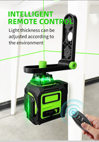 Niveau laser 4D industriel rotatif à faisceau vert professionnel 360 ° 5 lignes mesure de précision bricolage avec alimentation par batterie