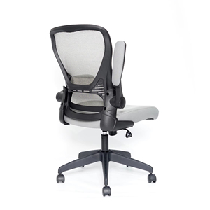 <span class=keywords><strong>Silla</strong></span> de <span class=keywords><strong>oficina</strong></span> ergonómica giratoria gris malla completa diseño minimalista <span class=keywords><strong>brazos</strong></span> abatibles con material de tela cómoda <span class=keywords><strong>silla</strong></span> de escritorio - Product Image 1
