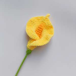 Flor de Lirio de Cala Tejida a Mano en Lana, Regalo Artificial para el Día de San Valentín, Recuerdo de Acción de Gracias - Product Image 4