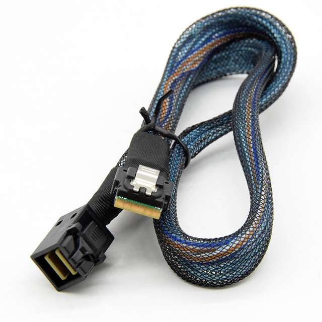 Mini SAS HD SFF-8643 36pin to Slim SAS SFF-8654 4i 38pin Host Server Data Target Cable 0.5M 1M