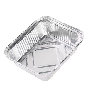 OEM Logo Nhôm Lá Nồi Dùng Một Lần Takeaway <span class=keywords><strong>Container</strong></span> Thực Phẩm Nhôm Lá Khay Kích Thước Nhỏ Với Nắp Nhôm Lá <span class=keywords><strong>Container</strong></span> - Product Image 5