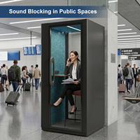 Cabine téléphonique acoustique individuelle Vestael, insonorisée, pour appels privés et travail à distance