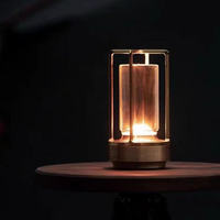 Lampe de table décorative sans fil pour restaurant Lampe de table portable rechargeable de luxe moderne Lanterne à led