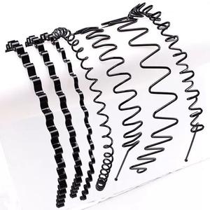 6 Diademas Deportivas Antideslizantes de Acero Inoxidable de Alta Calidad, Onduladas, Unisex, Negras, para Peinados Recogidos - Product Image 4