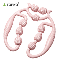 TOPKO Promotion : Rouleau de massage musculaire à 9 roues pour jambes, cou, mains, bras – Relaxation, sport, yoga, exercice