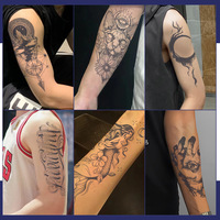 Offre Spéciale grande taille bras tatouage fournisseur temporaire corps et main grand pochoir de tatouage Semi Permanent pour hommes jus tatouage autocollant