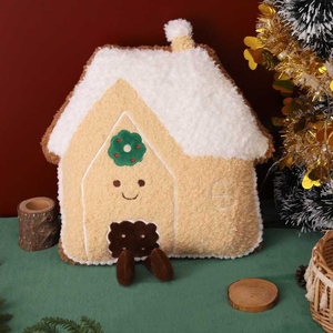 Factory Wholesale Holiday Gingerbread House Plush Keychain Plush <b>Toys</b> 4inch <b>Stuffed</b> Animal <b>Toys</b> <b>Soft</b> Arcade Game for Party Favor - Product Image 1