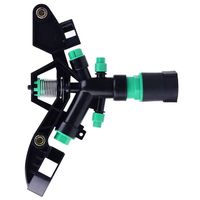 Arroseur agricole en plastique à engrenage 360° réglable 1 pouce Modèle 079 pour l'irrigation des terres agricoles, des pelouses et des jardins