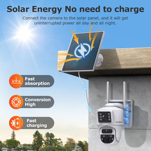 كاميرا يوبوكسبرو AOV للتسجيل على مدار الساعة، كاميرا مزدوجة العدسة بقوة 10 واط للرؤية الليلية، مقاومة للماء للاستخدام الخارجي، مع واي فاي وشريحة 4G وطاقة شمسية، كاميرا PTZ لنظام المراقبة - Product Image 3