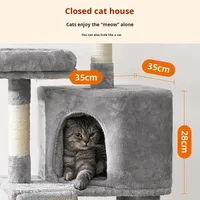 Arbre à chat écologique de style japonais en sisal et flanelle, tour d'escalade, nid, étagère, plateforme de saut, 115 cm, en carton
