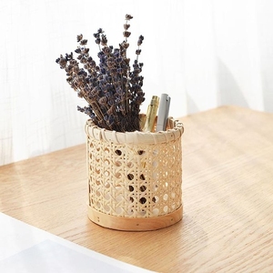 Porte-stylo en bambou fait main, <span class=keywords><strong>rangement</strong></span> pour légumes de <span class=keywords><strong>cuisine</strong></span>, 100% rotin - Product Image 4
